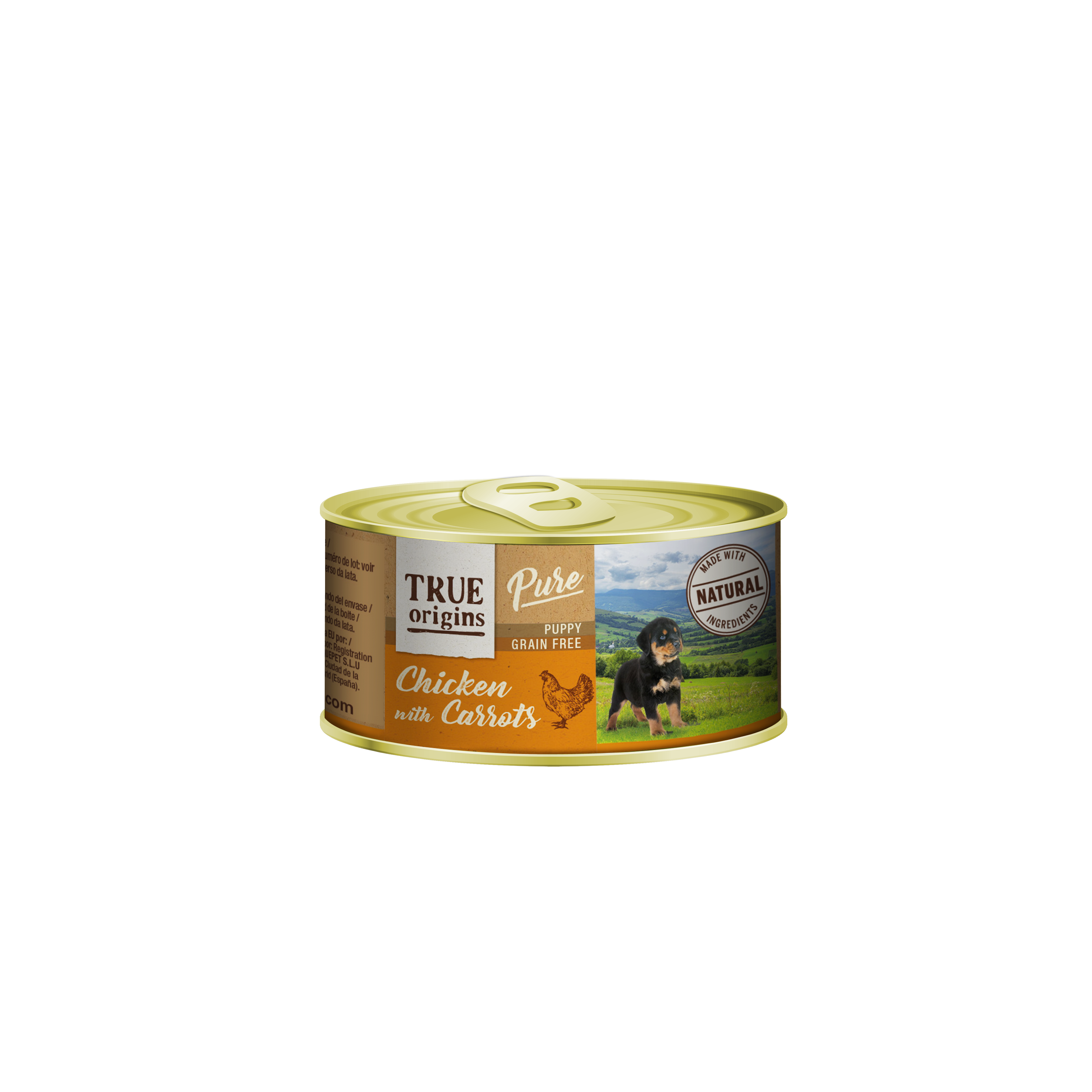 True Origins Pure puppy pollo/zanahoria alimento húmedo para perros 185 GR, , large image number null