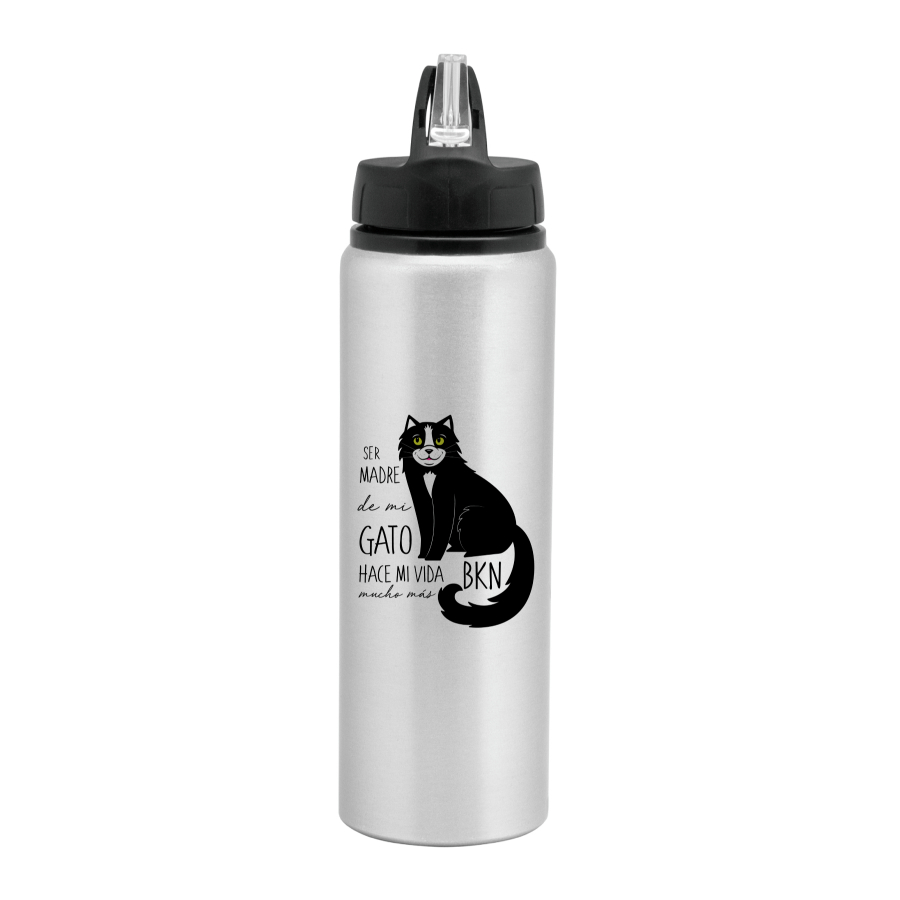 Botella drinker gato peludo negro 800 ml, , large image number null