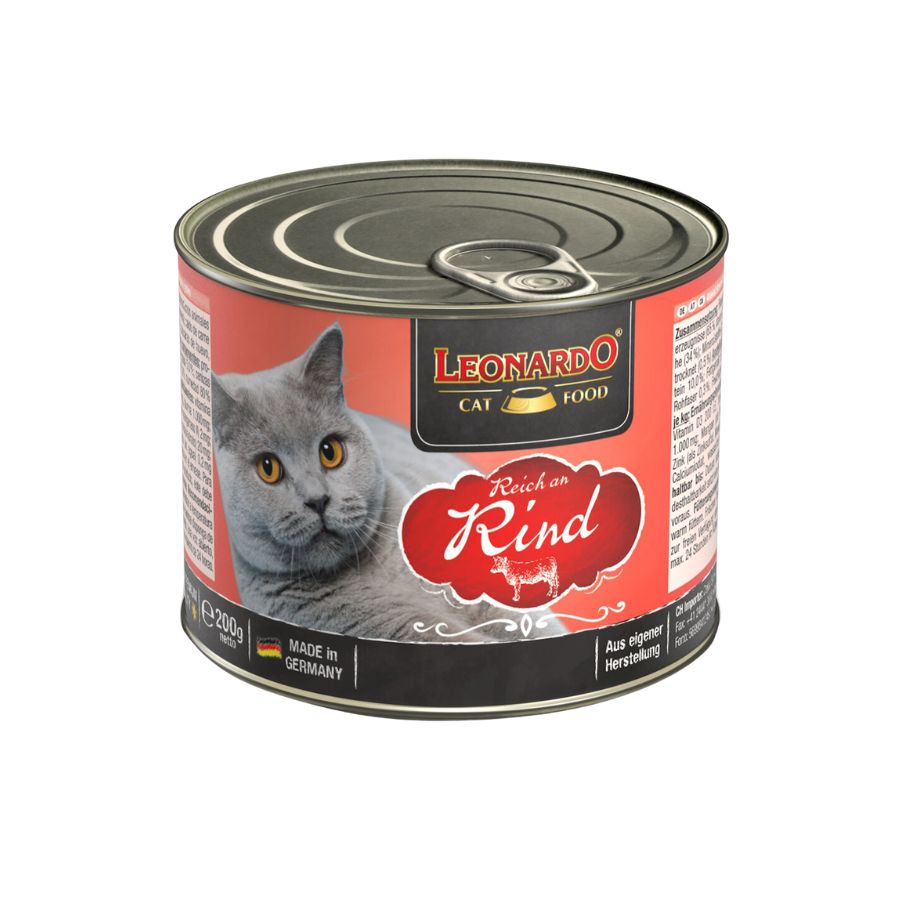 Leonardo lata quality selection ternera alimento húmedo para gatos 200 GR