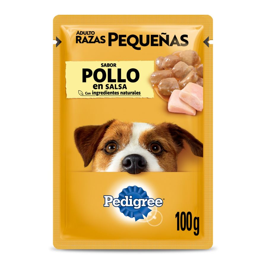 Pouch Pedigree para perros razas pequeñas sabor pollo 100 GR, , large image number null