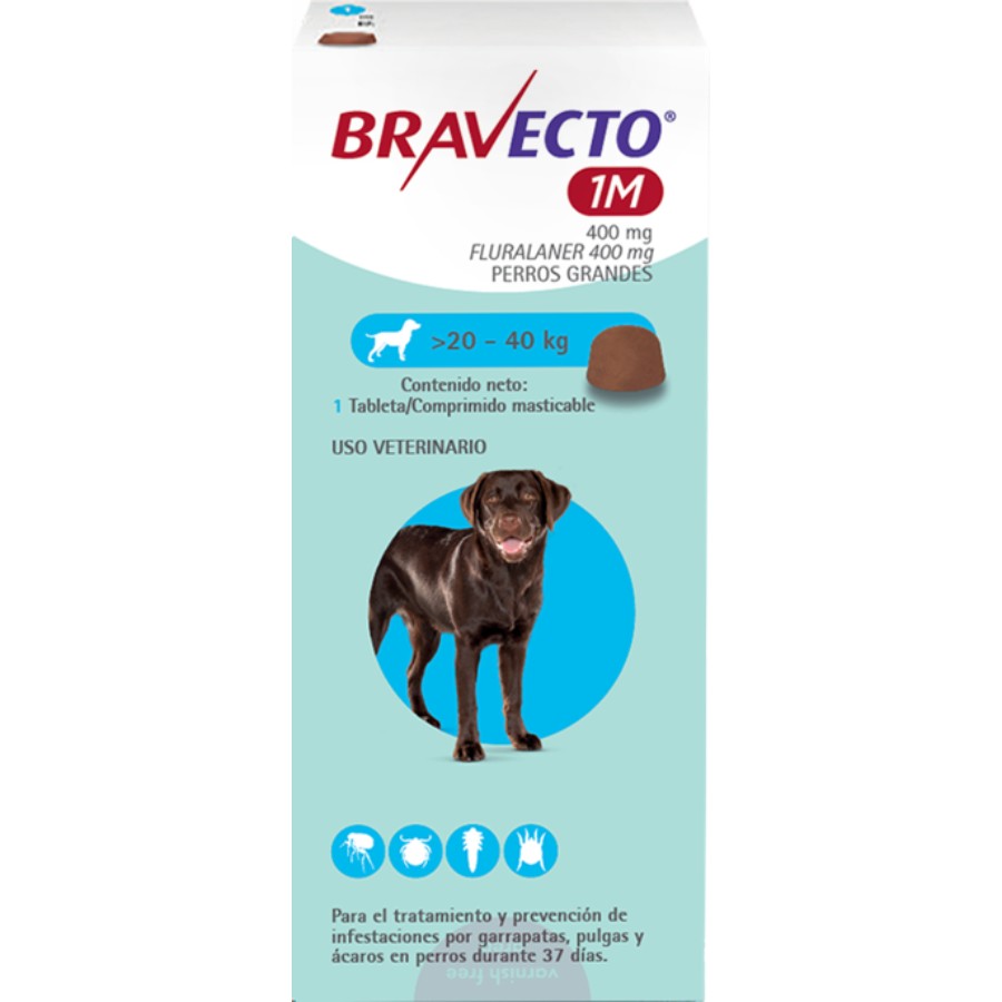 Bravecto Perro 400Mg 20-40 Kg 1 Mes