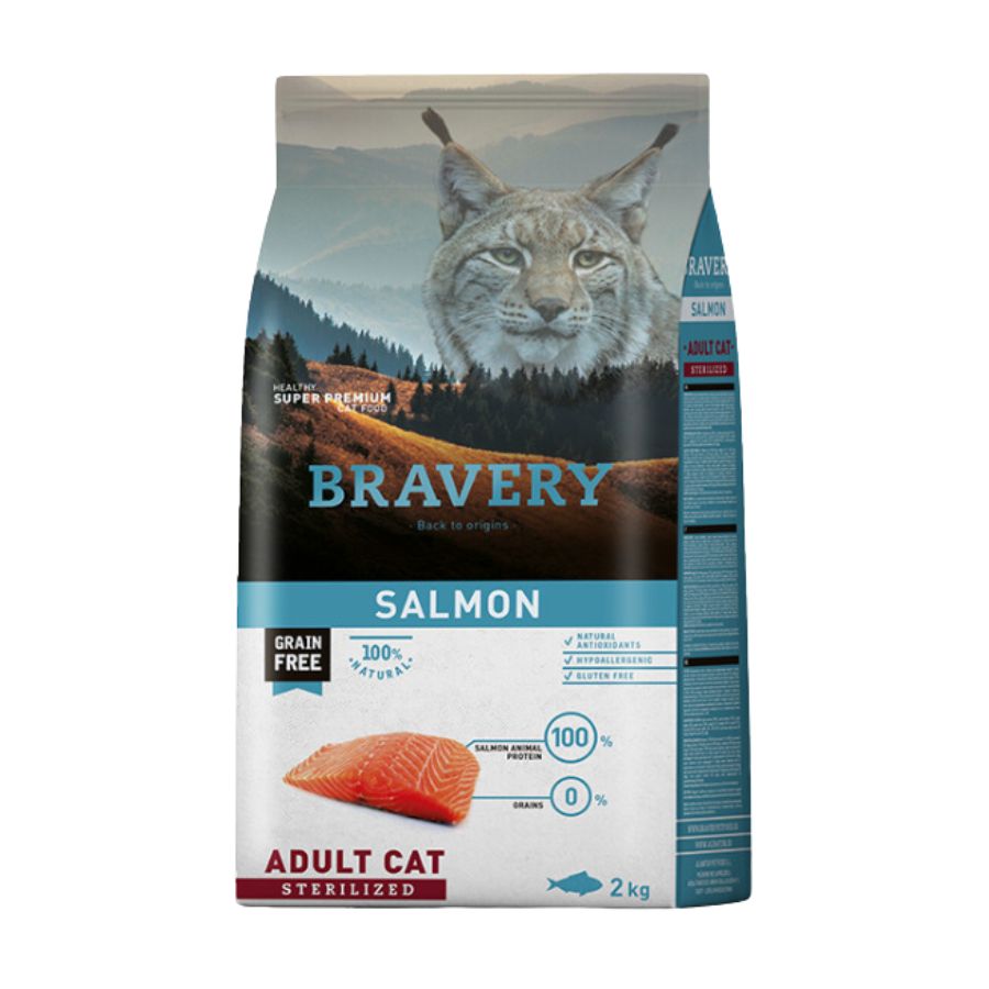 Bravery Salmón Adult Cat Sterilized alimento para gato