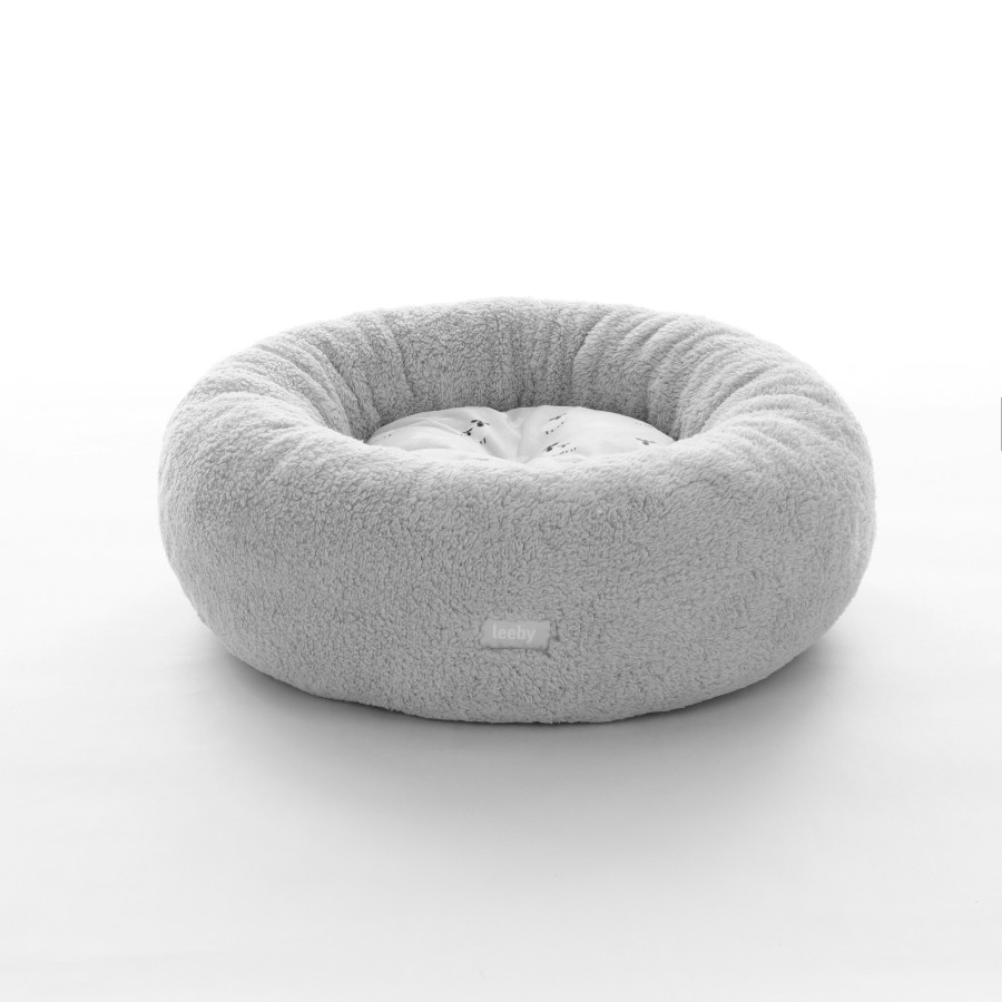 Leeby cama redonda para perros en forma de donut con diseño de ovejitas, , large image number null