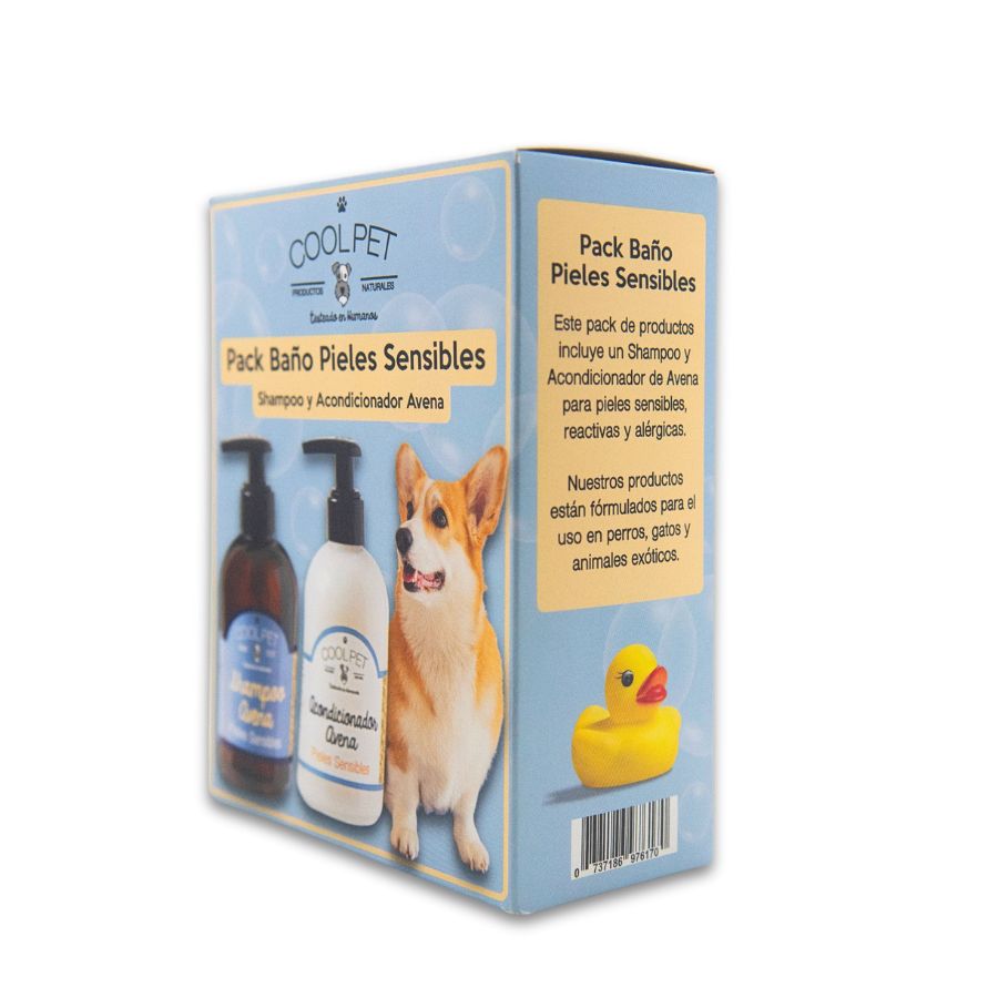 Pack de baño para perros - Shampoo y Acondicionador de Avena para pieles sensibles 250 ML, , large image number null