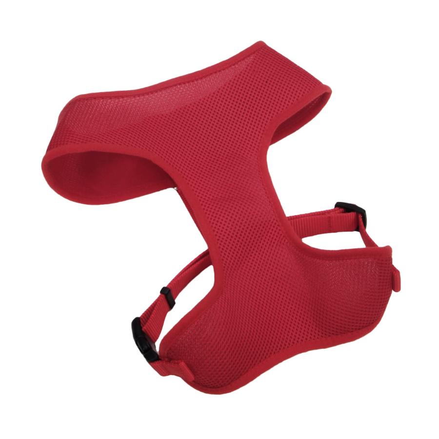 Arnés acolchado ajustable para perros color rojo