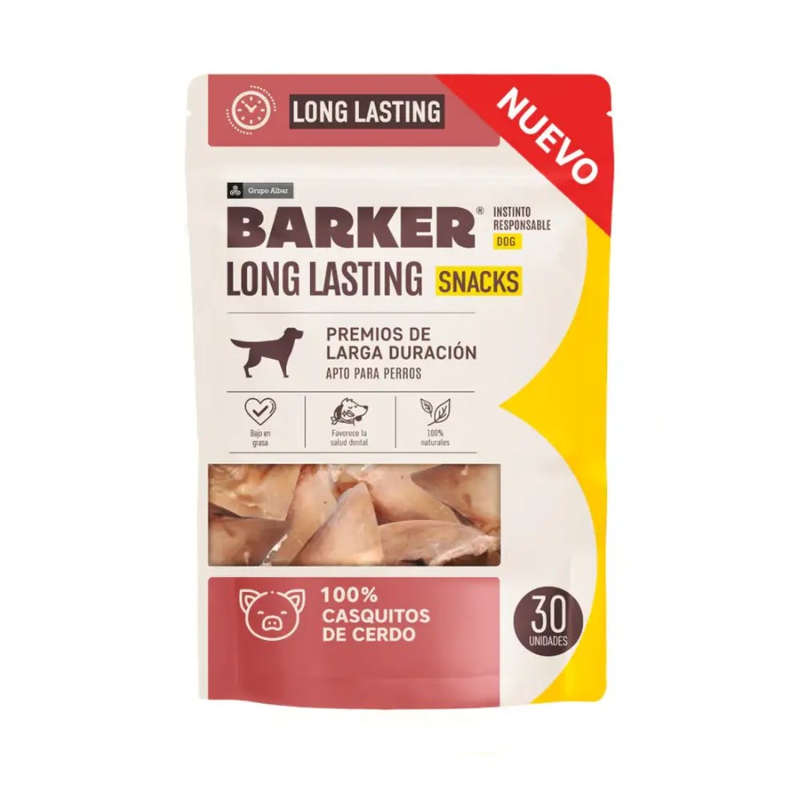 Barker long lasting casquitos de cerdo 100% naturales para perros 165 GR