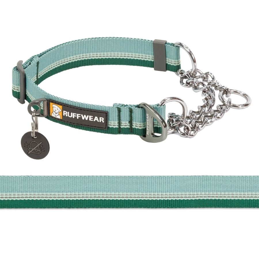 Ruffwear chain reaction collar - river rock verde