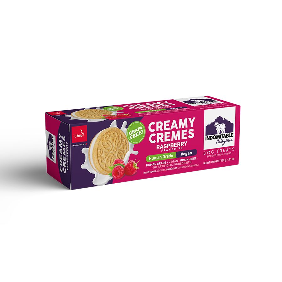 Galleta para perros creamy cremes sabor frambuesa 120 GR