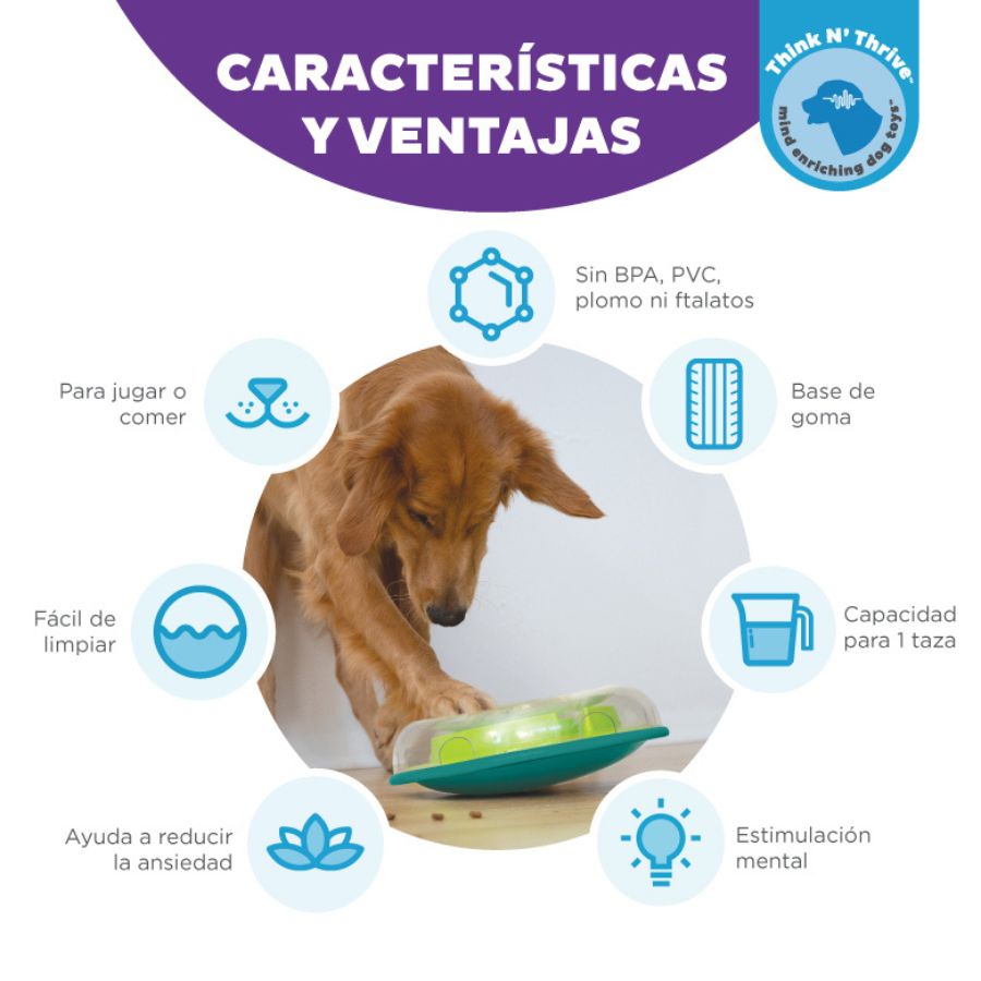 Outward Hound Nina Ottosson Wobble Bowl Juguete Interactivo Portagolosinas para perros, , large image number null