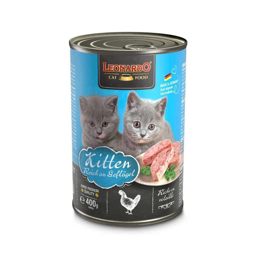 Leonardo lata quality selection kitten alimento húmedo para gatos 400 GR