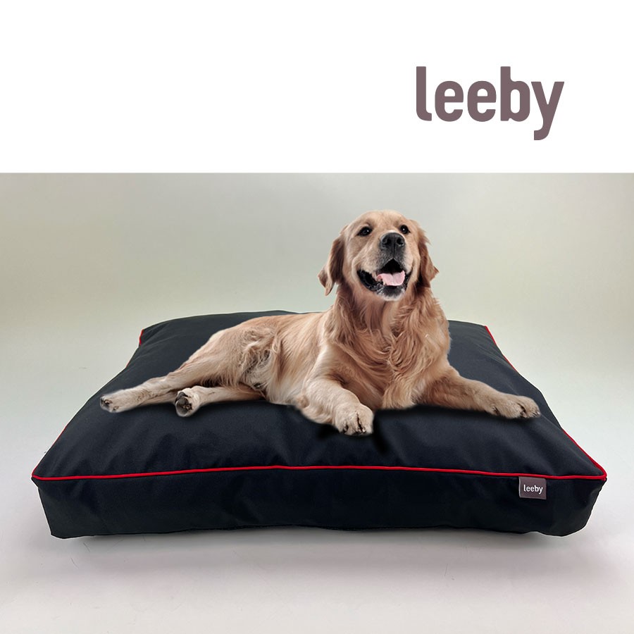 Leeby Colchoneta Impermeable Antipelo negra para perros