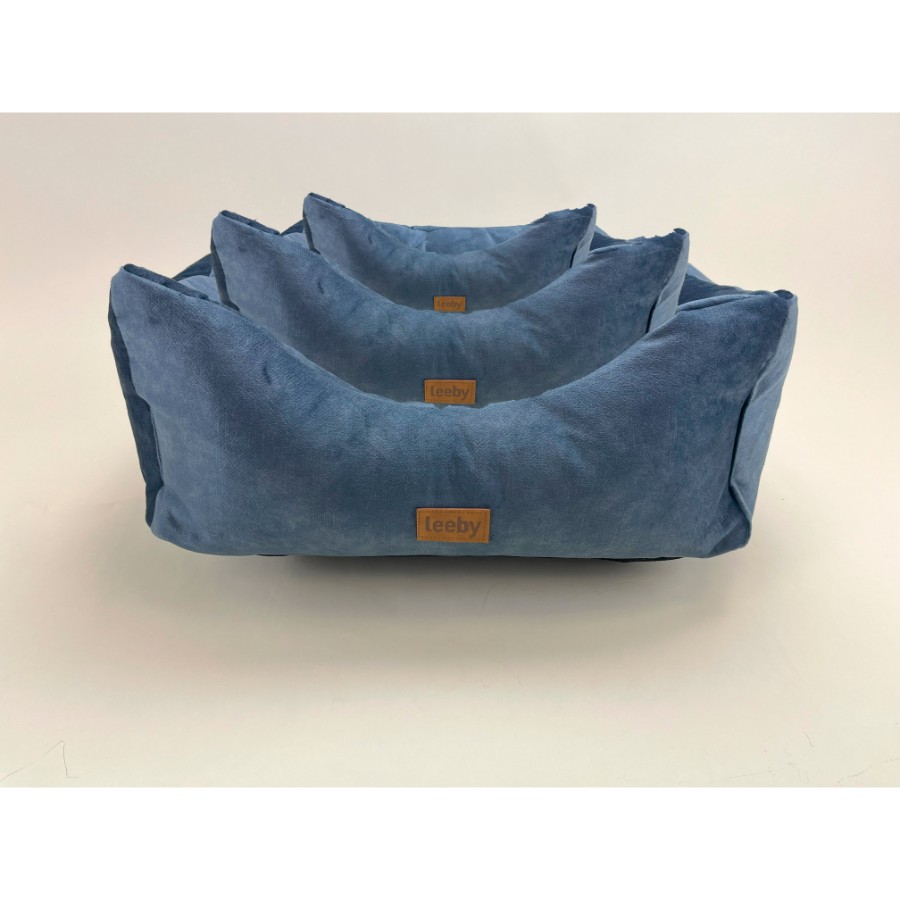 Leeby Cama Impermeable y Desfundable Azul Marino para perros, , large image number null