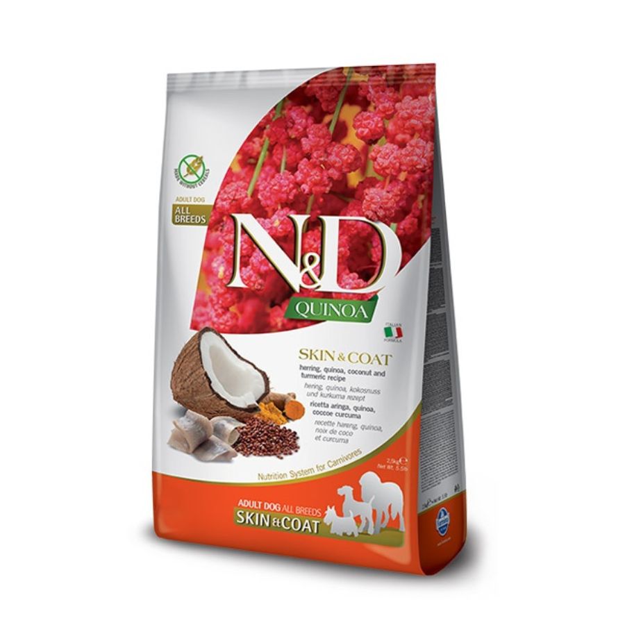 Natural&Delicious N&D Farmina Alimento Seco Quinoa Canine Skin & Coat Peixe, , large image number null