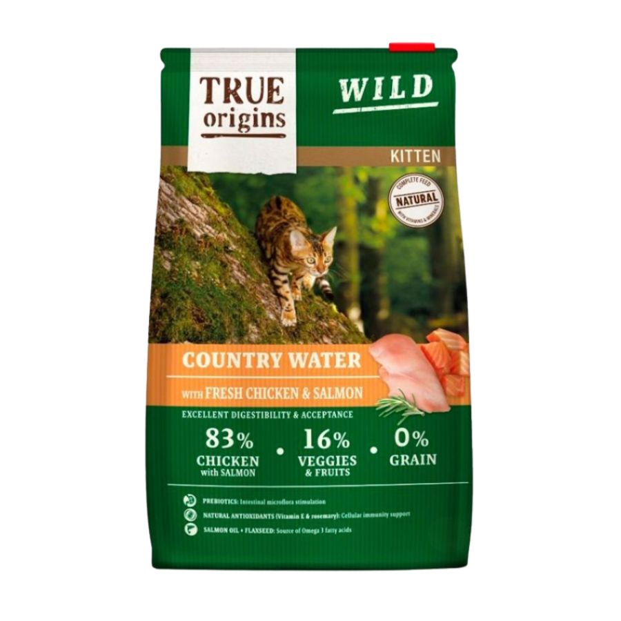 True Origins Wild Cat Kitten Country Water alimento para gato, , large image number null