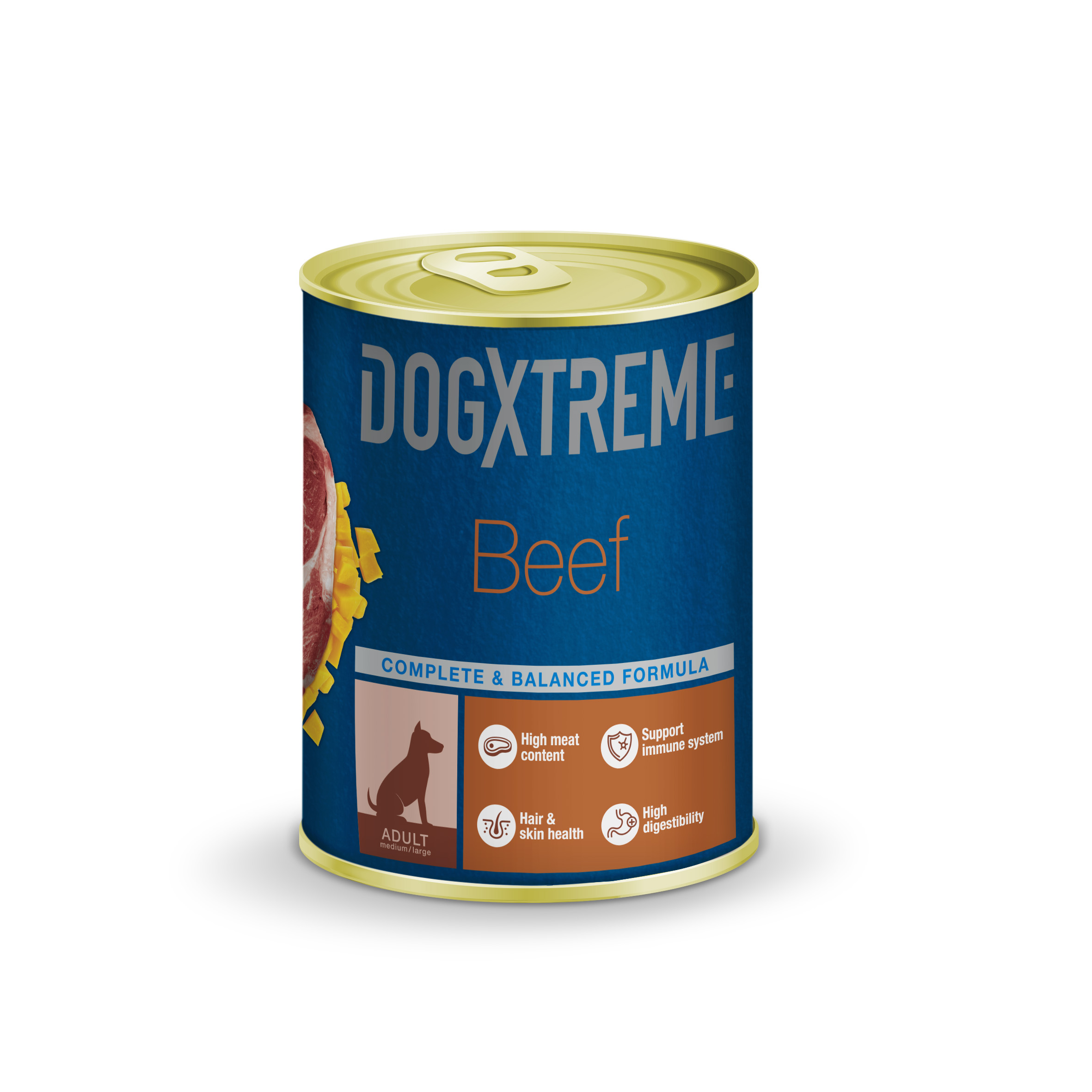 Dogxtreme Dog adulto lata de carne con calabaza alimento húmedo para perros 400 GR
