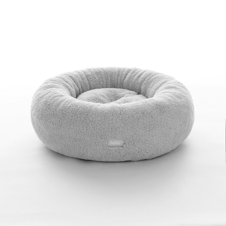 Leeby cama redonda para perros en forma de donut con diseño de ovejitas, , large image number null