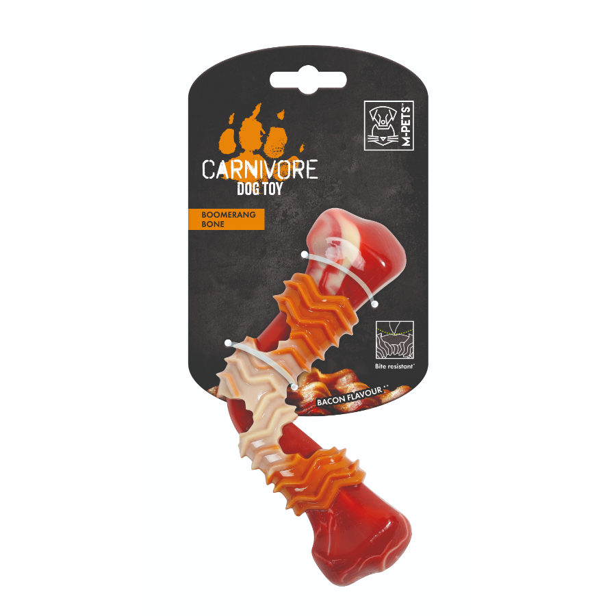 Carnivore dog toy boomerang bone - bacon scent, , large image number null