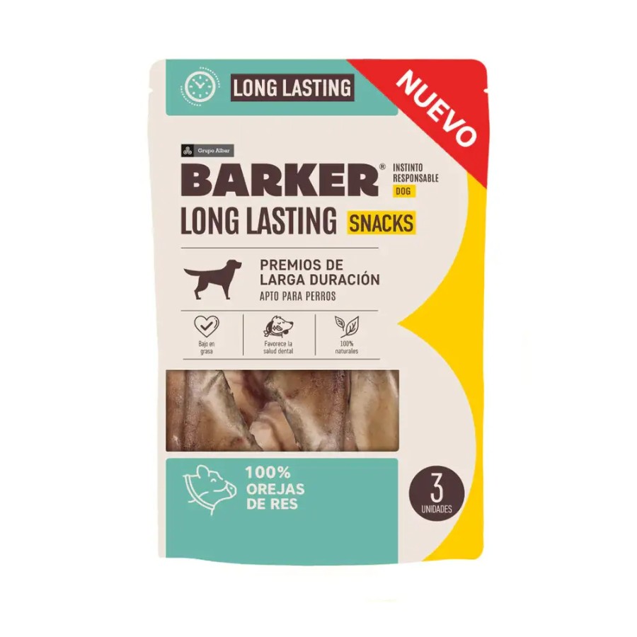 Barker long lasting oreja de res 100% naturales para perros 100 GR, , large image number null