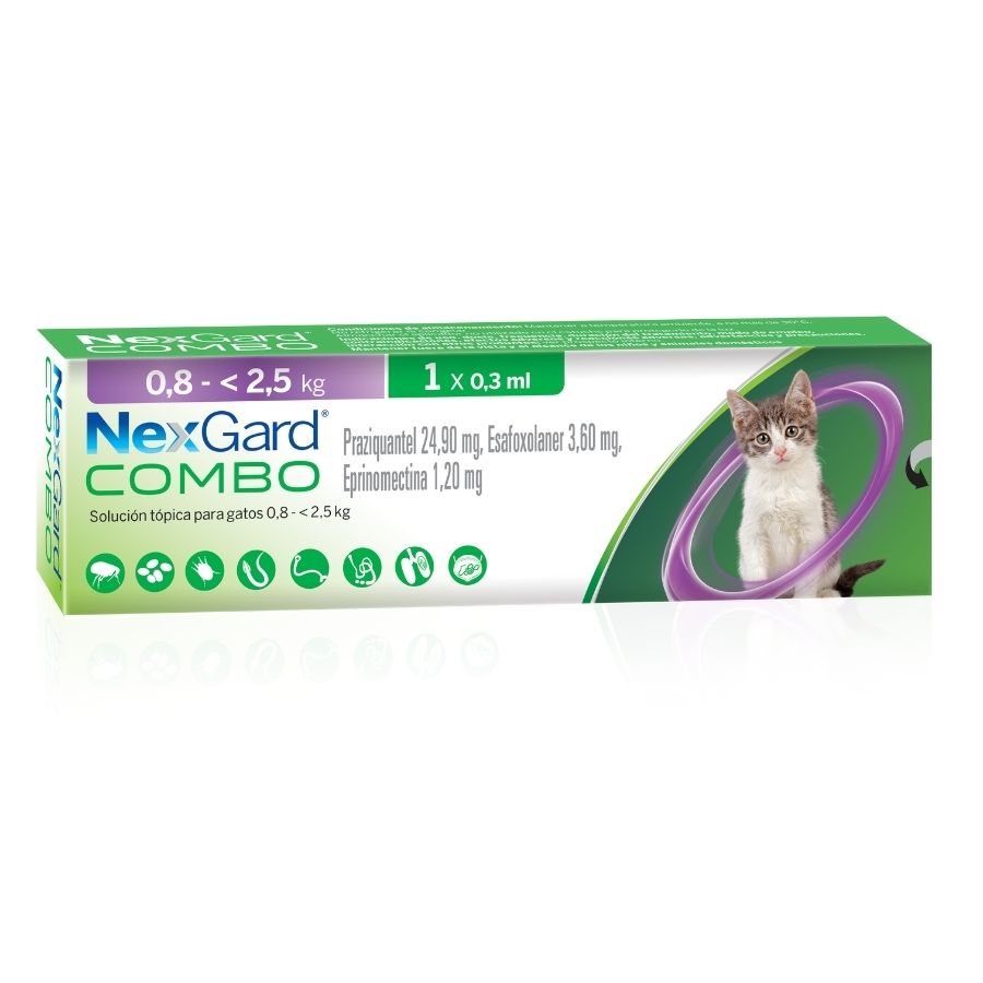 Nexgard combo cat s 0,8 - 2,5 kg x 0,3 ml sol top