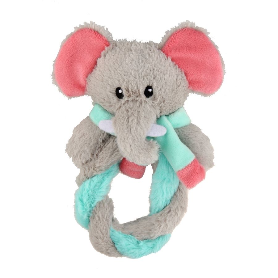 Peluche de elefante con texturas para cachorros