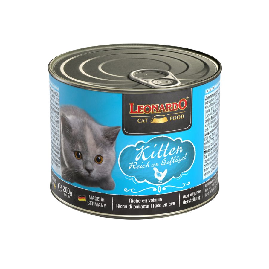 Leonardo lata quality selection kitten alimento húmedo para gatos 200GR