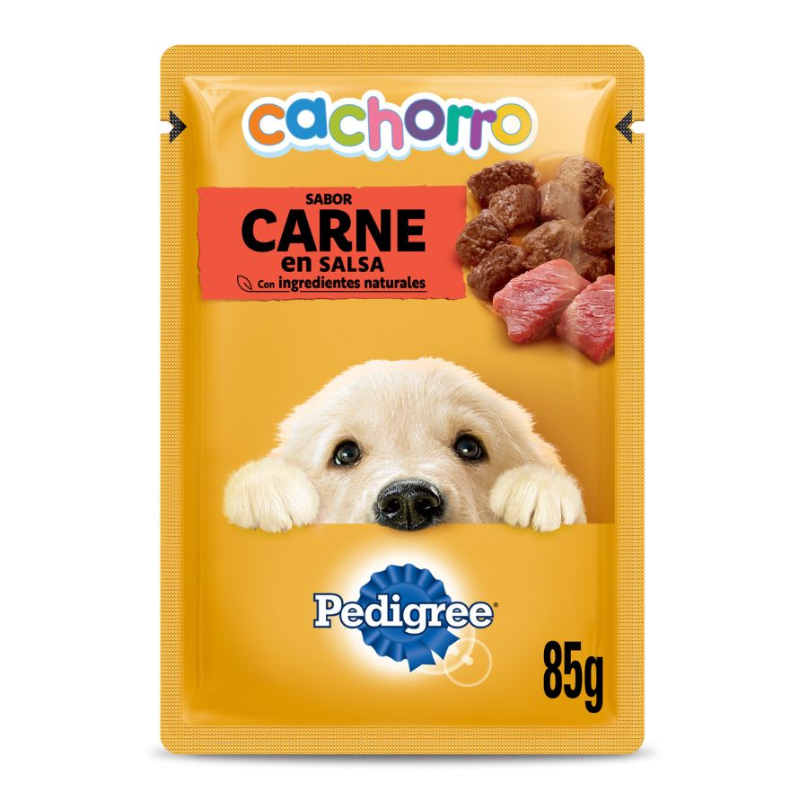 Pouch Pedigree para perros cachorro sabor carne 85 GR