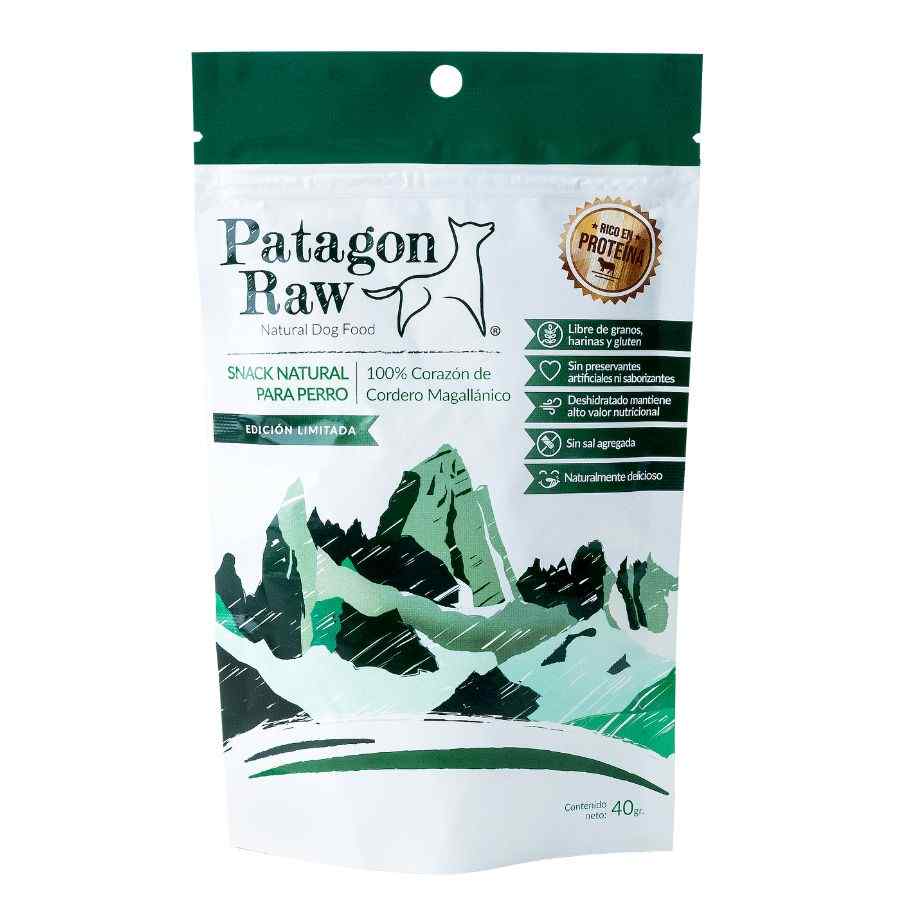 Patagon raw perro snack 100% corazón de cordero magallánico 40 GR, , large image number null