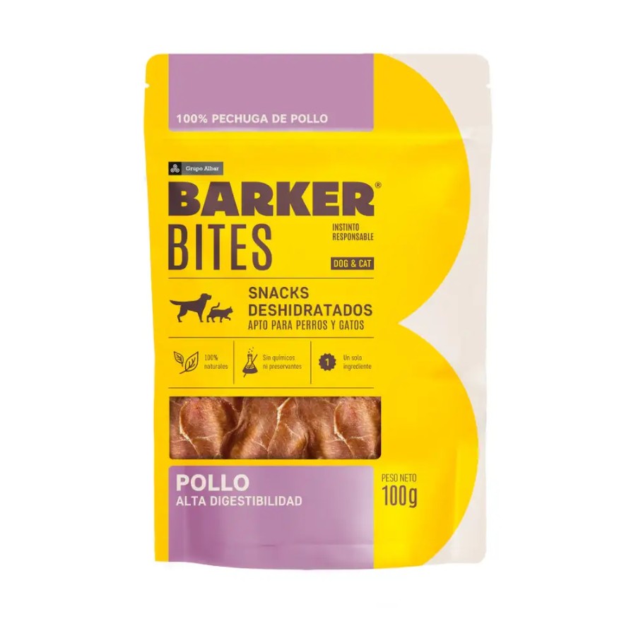 Barker bites pollo 100% naturales para perros y gatos 100 GR, , large image number null