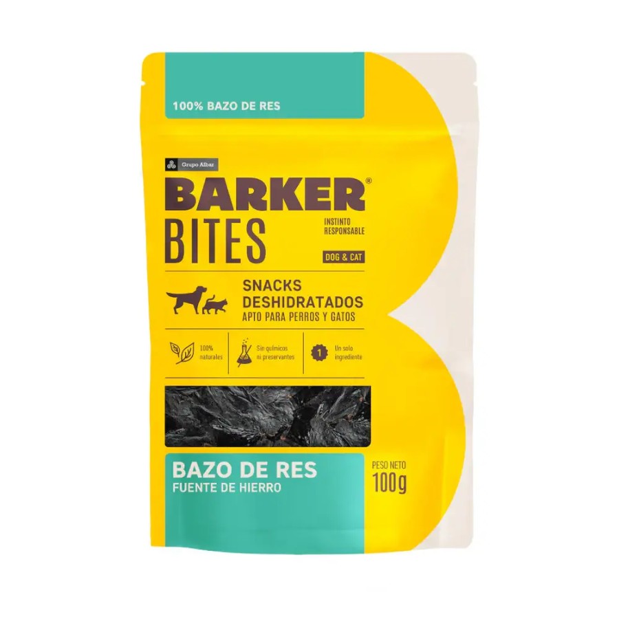 Barker bites bazo de res 100% naturales para perros y gatos 100 GR