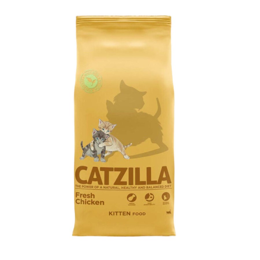 Catzilla kitten pollo alimento seco para gatos