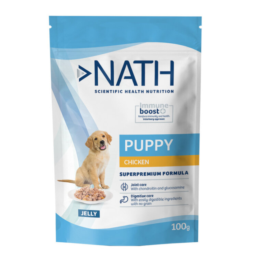 Nath Pouch puppy sabor pollo alimento húmedo para perros 100 GR, , large image number null