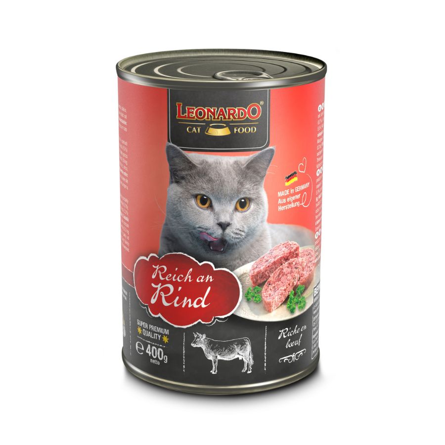 Leonardo lata quality selection ternera alimento húmedo para gatos 400 GR